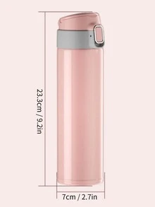 1 pieza Botella termo portátil de acero inoxidable aislado moderno de dos tonos para exterior - Rosa - Ver 2