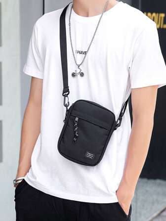 高中生 大学新生 斜挎包 休闲包 迷你男士休闲斜挎包 男士小单肩包 男士小背包 轻便斜挎包 手机包、手提包 大学书包、通勤 男士斜挎包 男士包 斜挎包 侧包 返校 学习用品 秋季斜挎包 男士包 圆筒包 复古款 万圣节 圣诞节