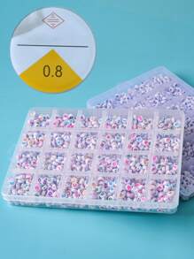 1 hộp Chi tiết chữ cái Phụ kiện trang sức hạt DIY & 1 cuộn chỉ DIY - Nhiều màu - Xem 1