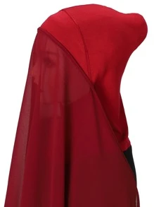 Solid Chiffon Hijab - Burgundy - View 3