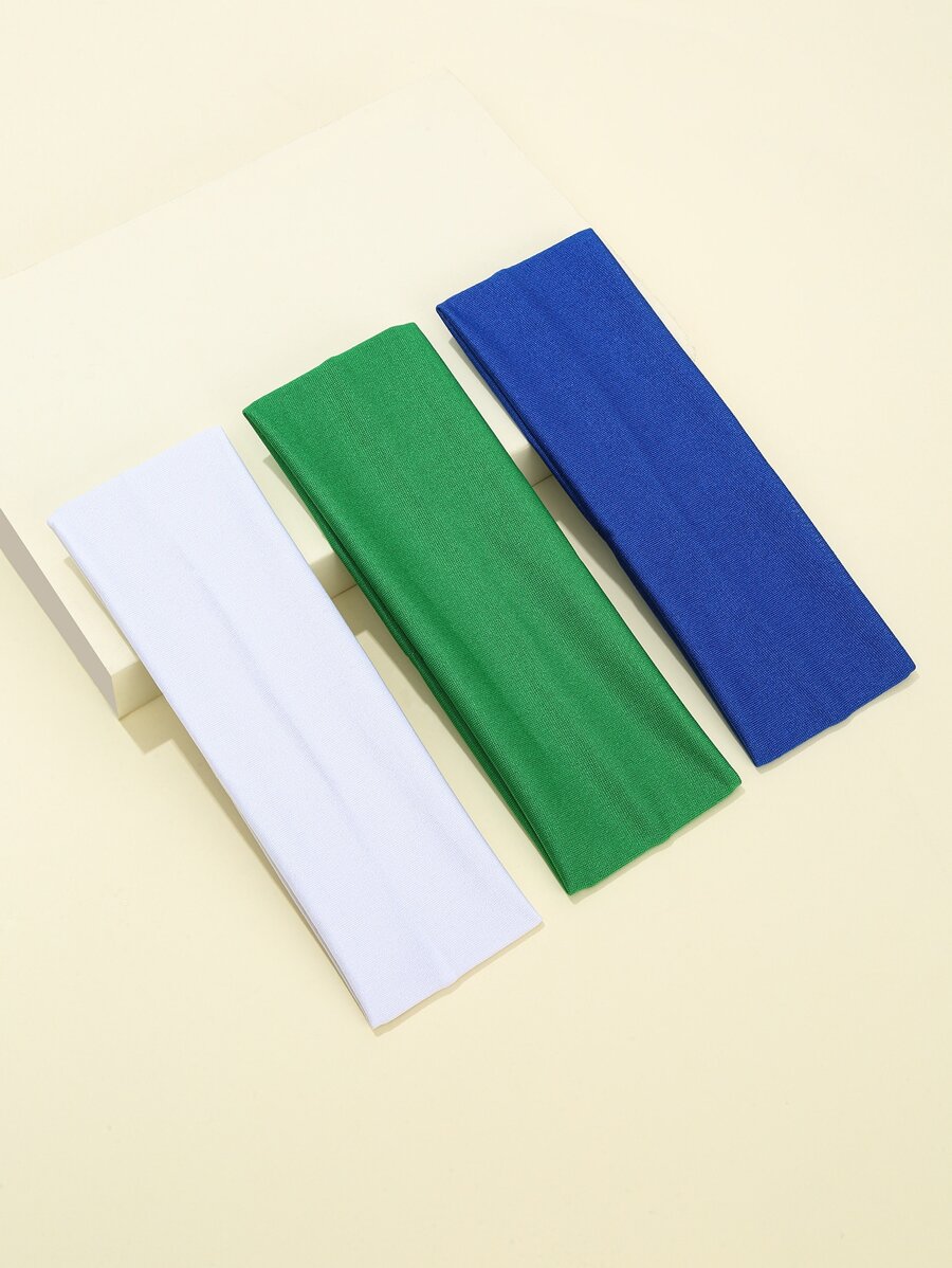 3pcs/6pcs Casual Versatile Solid Color Yoga Headbands