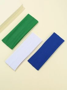 3pcs/6pcs Casual Versatile Solid Color Yoga Headbands - Multicolor - View 3