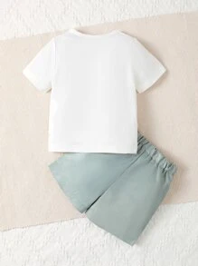 Toddler Boys Coconut Tree Print Tee & Shorts - Multicolor - View 2