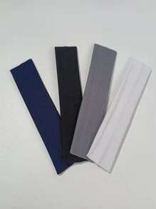 4pcs Solid Hair Band Casual Headband Turban Headband Sweatband, School Stuff, College, Headbands Fall Winter Hair Accessories For Women For Vacation Outfits Woman Elegant Scarf Women Bandana Soft Headwrap - Dark Grey - View 3