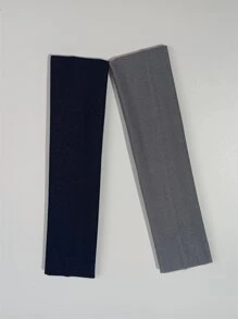 4pcs Solid Hair Band Casual Headband Turban Headband Sweatband, School Stuff, College, Headbands Fall Winter Hair Accessories For Women For Vacation Outfits Woman Elegant Scarf Women Bandana Soft Headwrap - Dark Grey - View 6