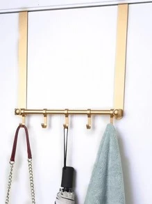 1 Hợp Kim Nhôm Trên Móc Treo Cửa Cổ Điển Đục Lỗ Không Trên Cửa Móc Cho Gia Đình - Vàng - Xem 1