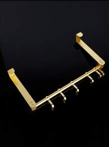 1 Hợp Kim Nhôm Trên Móc Treo Cửa Cổ Điển Đục Lỗ Không Trên Cửa Móc Cho Gia Đình - Vàng - Xem 2