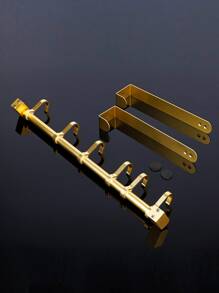 1 Hợp Kim Nhôm Trên Móc Treo Cửa Cổ Điển Đục Lỗ Không Trên Cửa Móc Cho Gia Đình - Vàng - Xem 5