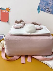 Chicas Mochila funcional de dos tonos con accesorio de bolso - Rosa - Ver 6