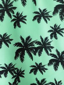 Toddler Boys Coconut Tree Print Tee - Green - View 3