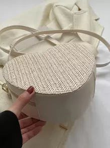 Bolsos cruzados de mujer Liso Ajustable De moda Vacación - Beis - Ver 4