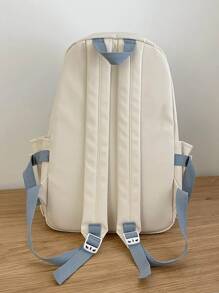 Chicas Mochila funcional de dos tonos con accesorio de bolso - Azul - Ver 2