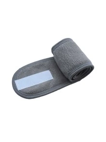 1入組灰色沐浴頭帶浴室滌綸面部化妝頭帶