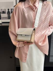 Mini Two Tone Flap Square Bag - Multicolor - View 2