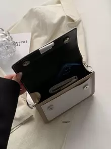 Mini Two Tone Flap Square Bag - Multicolor - View 5