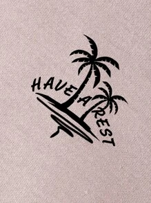 Manfinity RSRT Men Tropical Print Tee - Dusty Pink - View 4