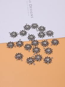 20入組/套太陽DIY吊墜 - Ancient Silver - 查看 2