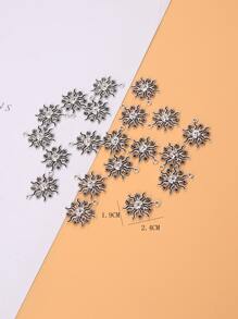 20入組/套太陽DIY吊墜 - Ancient Silver - 查看 3