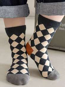 Niños 5 pares Calcetines con patrón de oso de dibujos animados - Multicolor - Ver 7