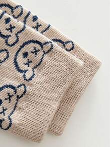 Niños 5 pares Calcetines con patrón de oso de dibujos animados - Multicolor - Ver 13