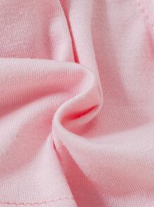 Baby Ruffle Trim Bow Front Top & Floral Print Layered Skirt - Pink - View 5