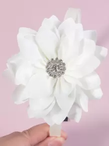 3 cái/bộ Sáng Mùa Xuân Màu sắc Chiffon Hoa Kẹp tóc Với Kim cương giả Dành cho Cô gái - Nhiều màu - Xem 6