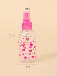 1pc 75ML Heart Pattern Empty Subpackage Spray Bottle