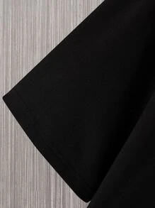 Manfinity LEGND Men Letter Graphic Tee - Black - View 3