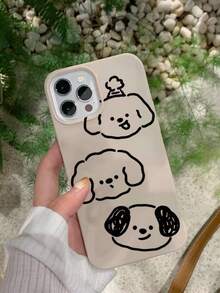 Cartoon Dog Pattern Phone Case - White - View 3