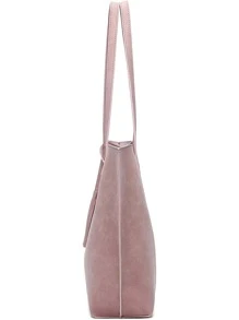Tassel Decor Shoulder Tote Bag, Mother's Day Gift For Mom - Pink - View 2