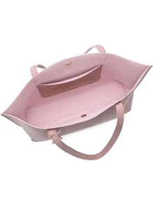 Tassel Decor Shoulder Tote Bag, Mother's Day Gift For Mom - Pink - View 3