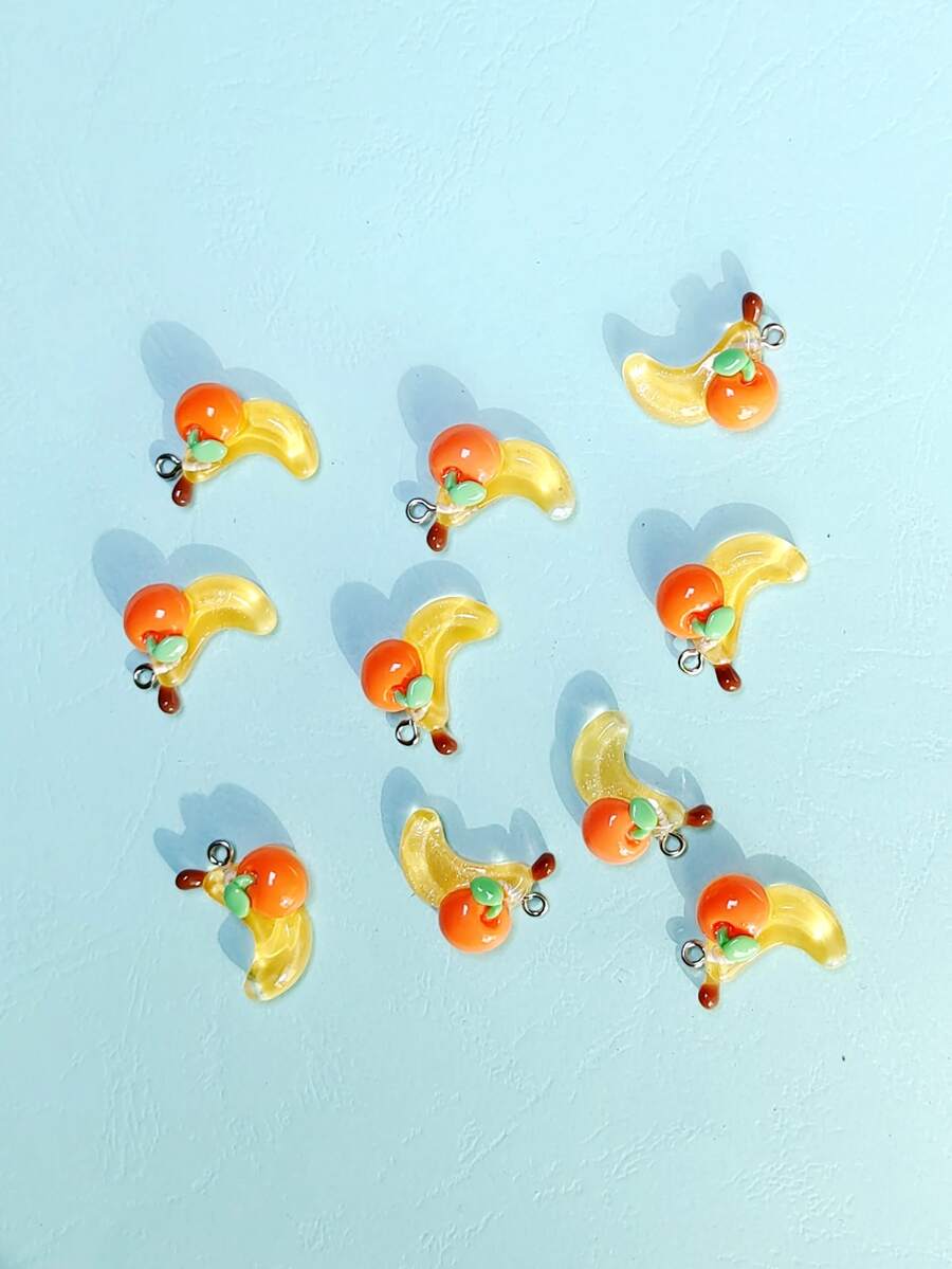 10入組/套香蕉DIY吊墜 - 彩色 - 查看 1