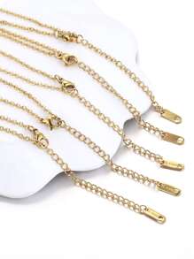 5pcs Stainless Steel Chain Adjustable Bracelet DIY Bracelet Jewelry Accessories