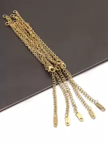 5pcs Stainless Steel Chain Adjustable Bracelet DIY Bracelet Jewelry Accessories