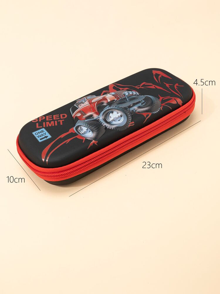 1pc Car Pattern Pencil Bag - Multicolor - View 2