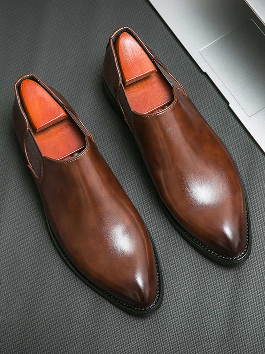 男士尖頭正裝工作辦公室男士正裝鞋