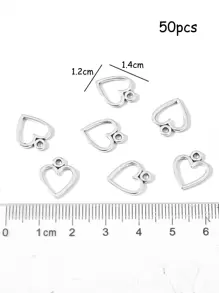 50pcs/set Heart DIY Pendant