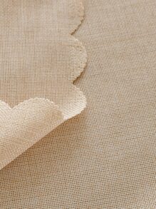 1 Khăn Trải Bàn Màu Be, Tối Giản Polyester Sò Viền Trang Trí Bàn Cho Bàn Ăn - Nhiều màu - Xem 2