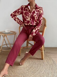 Chiquease Floral Print Shirt & Belted Trousers - Multicolor - View 3