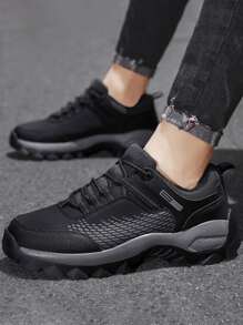 男士繫帶字母圖案運動戶外登山鞋