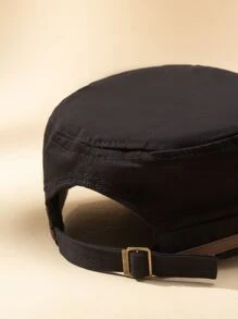 Men Star Embroidered Baker Boy Cap