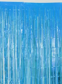 kumozawa 1pc Blue Raindrop Curtain Party Decoration Background, Graduation Decorations, Tassels, Birthday, Wedding, Single Women's Anniversary Decoration, Adult Rain Silk Curtains, Birthday Party Background Wall Decoration, Tassel Shiny Aluminum Film Wall Curtains