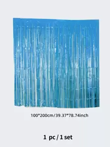 kumozawa 1pc Blue Raindrop Curtain Party Decoration Background, Graduation Decorations, Tassels, Birthday, Wedding, Single Women's Anniversary Decoration, Adult Rain Silk Curtains, Birthday Party Background Wall Decoration, Tassel Shiny Aluminum Film Wall Curtains