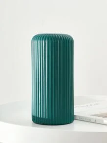 1个陶瓷外观塑料复合花瓶，不易碎，高7.8英寸，简约桌面花瓶，适用于干花、芦苇草装饰和人造花，家居装饰，波西米亚风格，适合婚礼宴会桌和家居装饰。 - 查看 2