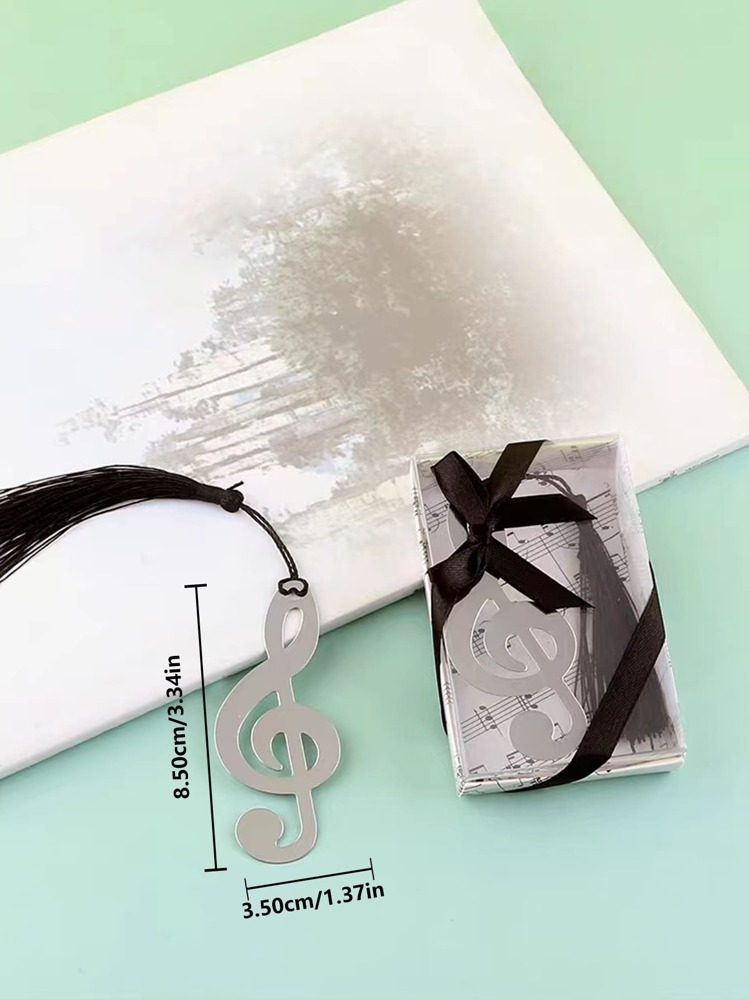 1个带流苏的金属书签，适合作为音乐主题派对礼物，也适合婚礼、学校办公用品或送给爱书人士。 - 淺灰色 - 查看 5