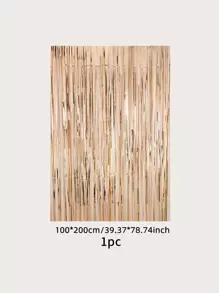 kumozawa 1 件 1.2 米香槟金色雨帘花环流苏，毕业装饰，生日，婚礼，单身女性周年纪念装饰，成人雨丝窗帘，生日派对背景墙装饰，流苏闪亮铝膜墙帘