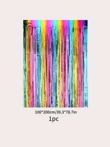 kumozawa 1pc Party Tassel Curtain, Metallic Colorful Party Decorative Background Curtain, Rain Curtain For Party Backdrop Decor,Christmas - Multicolor - View 3