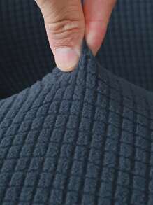 1set Solid Color Office Chair Slipcover, Minimalist Polyester Office Chair Arm Cover For Office - Navy Blue - View 2