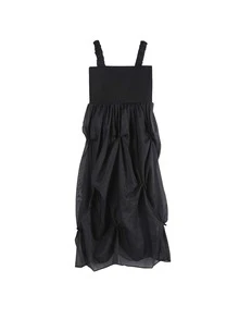 Vestido de tirantes unicolor - Negro - Ver 2