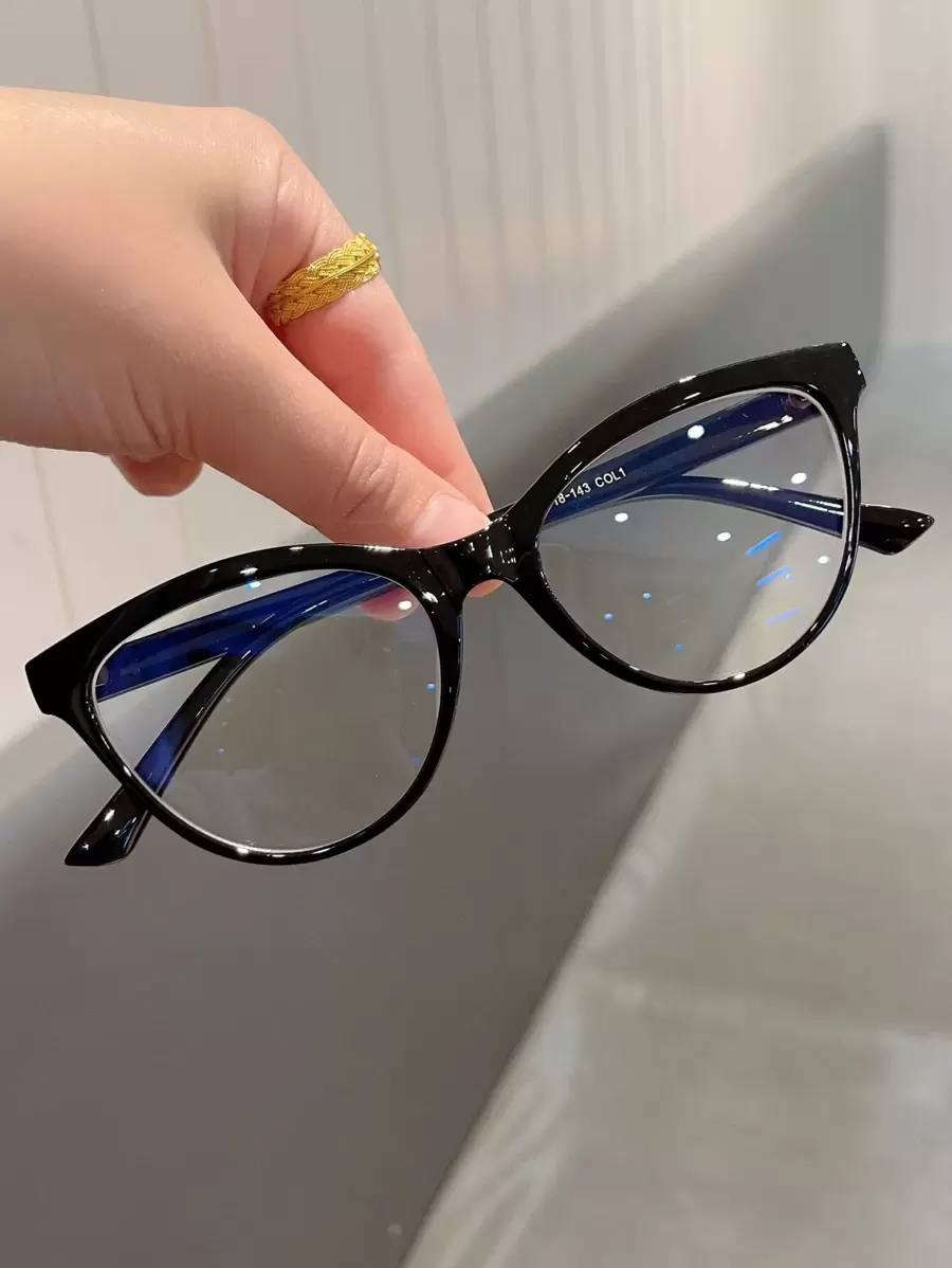 Gafas de montura de ojo de gato, accesorios de gafas transparentes, accesorios de gafas para mujeres